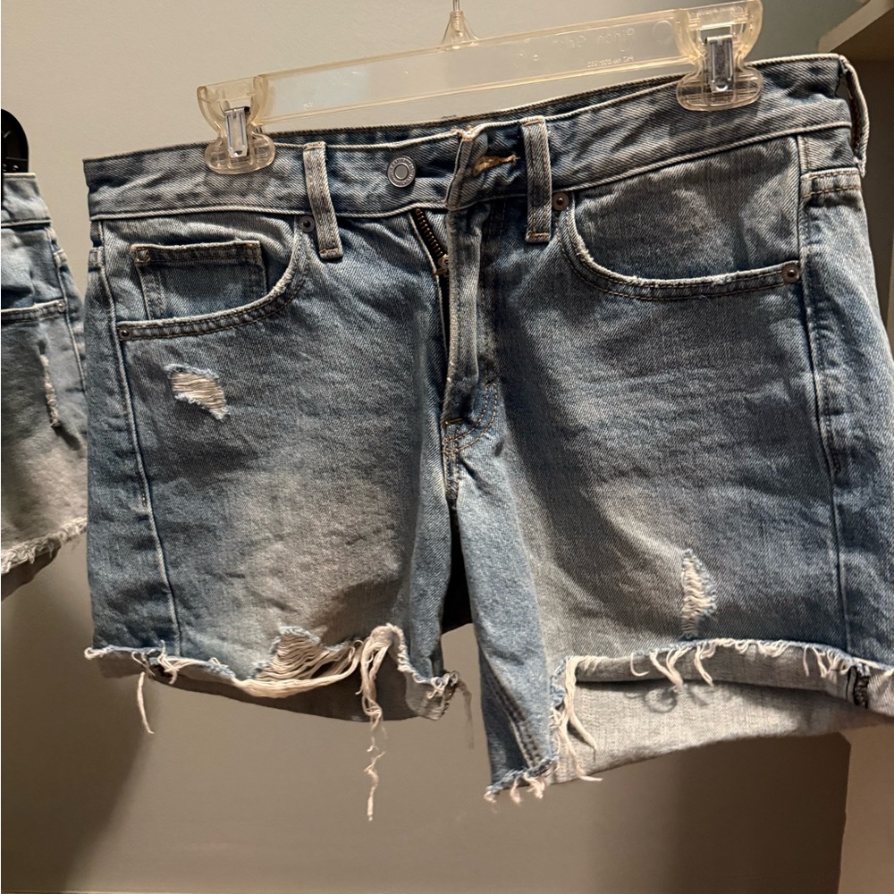 Lucky Brand Light Blue Distressed Denim Shorts